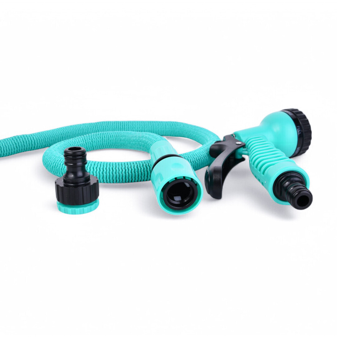 Поливальний шланг для розтягувального саду EXPANDABLE GARDEN HOSE K-50FT (15 м) із розпилювачем і перехідником
